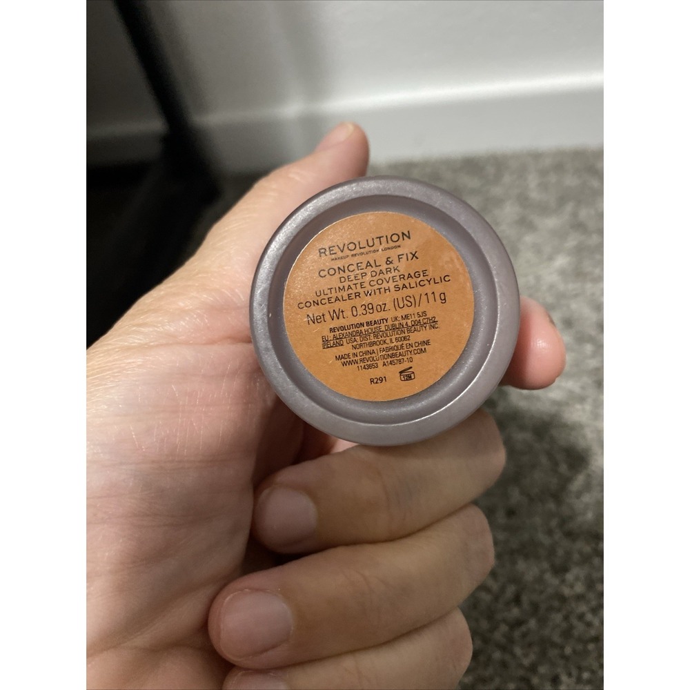 Makeup Revolution Conceal and Fix‎ Ultimate Coverage Concealer DEEP DARK .39 oz